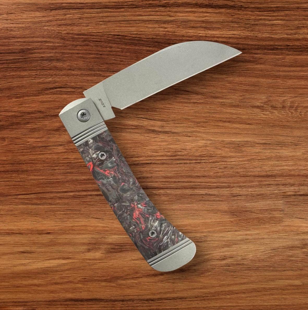 Jack Wolf Knives-Jack Wolf Knives - VENOM JACK - FAT CARBON DARK MATTER RED BLAST & TUMBLE - w/ FREE Tumbler-7-Urban Cutlery