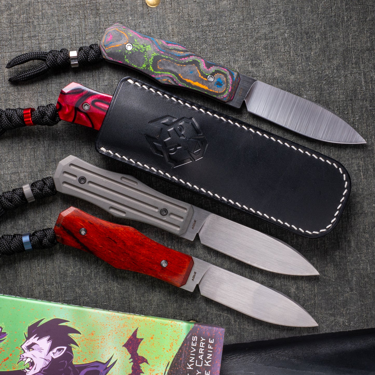 Jack Wolf Knives-Jack Wolf Knives - Vampire FIXedc - w/ FREE Flask-Urban Cutlery