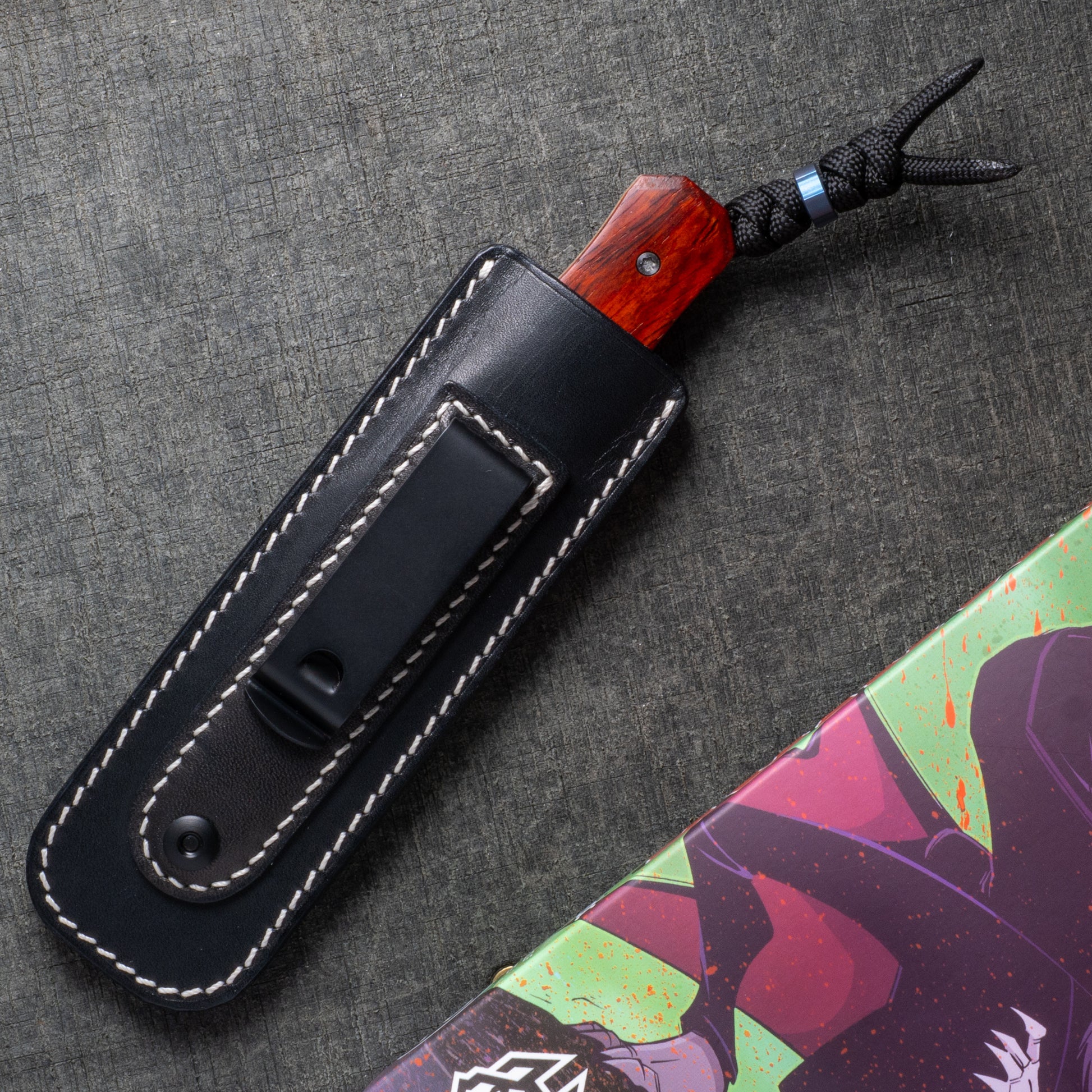 Jack Wolf Knives - Vampire FIXedc - ROSEWOOD - w/ FREE Flask-Jack Wolf Knives-Urban Cutlery & Lifestyle Shoppe