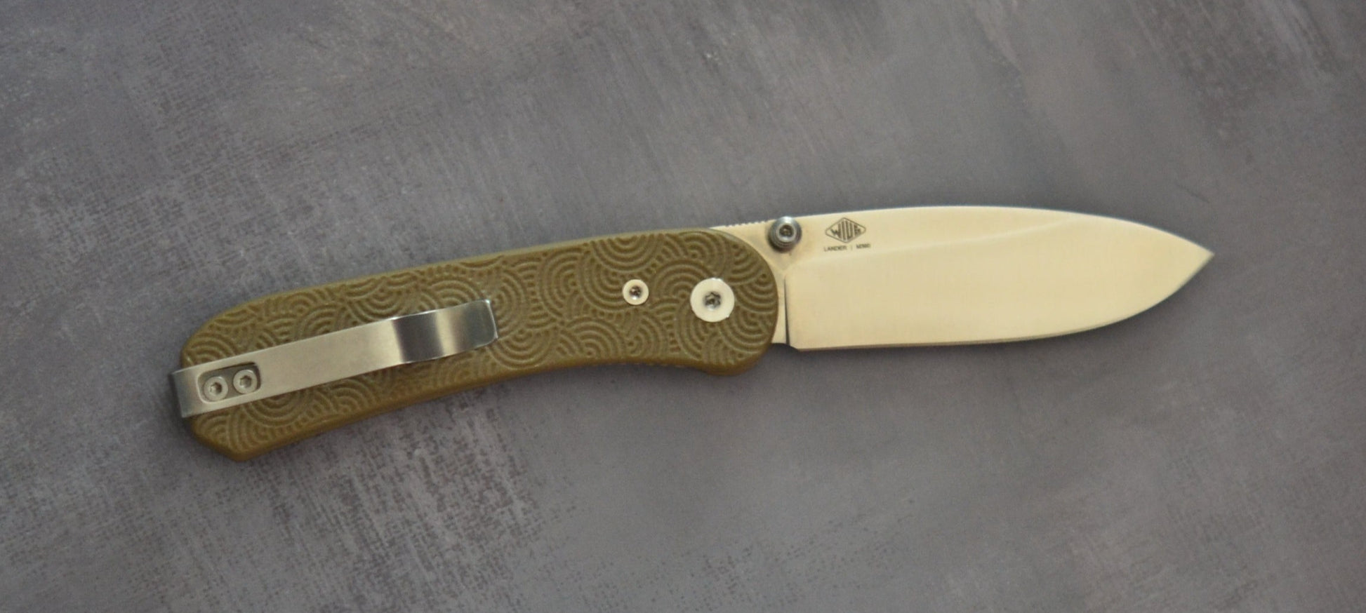 Knafs Co. x Urban EDC Seigaiha Lander (Sprint Run) - M390 - Tan - Brand New Urban EDC; Knafs Co. Urban Cutlery & Lifestyle Shoppe