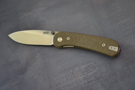 Knafs Co. x Urban EDC Seigaiha Lander (Sprint Run) - M390 - Tan - Brand New Urban EDC; Knafs Co. Urban Cutlery & Lifestyle Shoppe