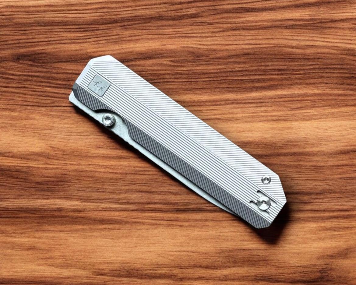 Knife Standards-Knife Standards RR3 - Classic Stonemilled Handle - Stonewashed Vanax SuperClean Blade - Milled Pocket Clip-4-Urban Cutlery