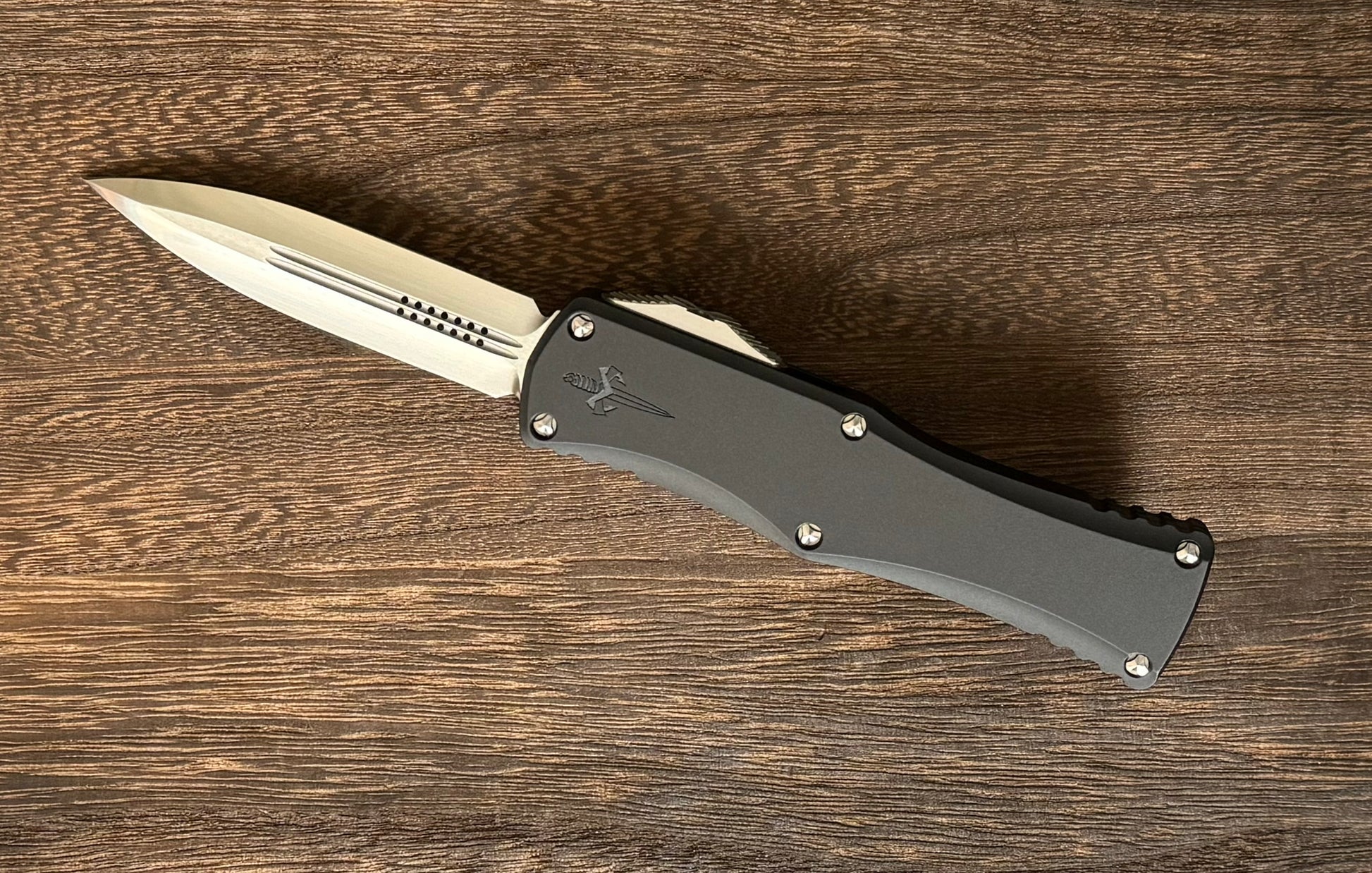 Marfione Custom Knives-Marfione Custom Hera D/E Hand Rubbed Satin M390 Black Anodized Aircraft Alloy W/Dagger Relief & Two-Tone HW SN #022 - Brand New-1-Urban Cutlery