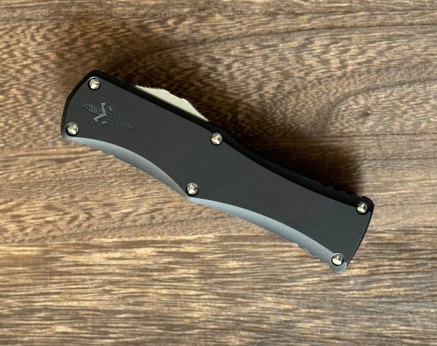 Marfione Custom Knives-Marfione Custom Hera D/E Hand Rubbed Satin M390 Black Anodized Aircraft Alloy W/Dagger Relief & Two-Tone HW SN #022 - Brand New-3-Urban Cutlery
