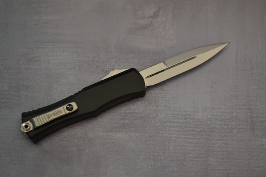 Microtech Hera II Mini 1701M-10 Bayonet Stonewash Blade, Black Handle - Brand New Microtech Urban Cutlery & Lifestyle Shoppe