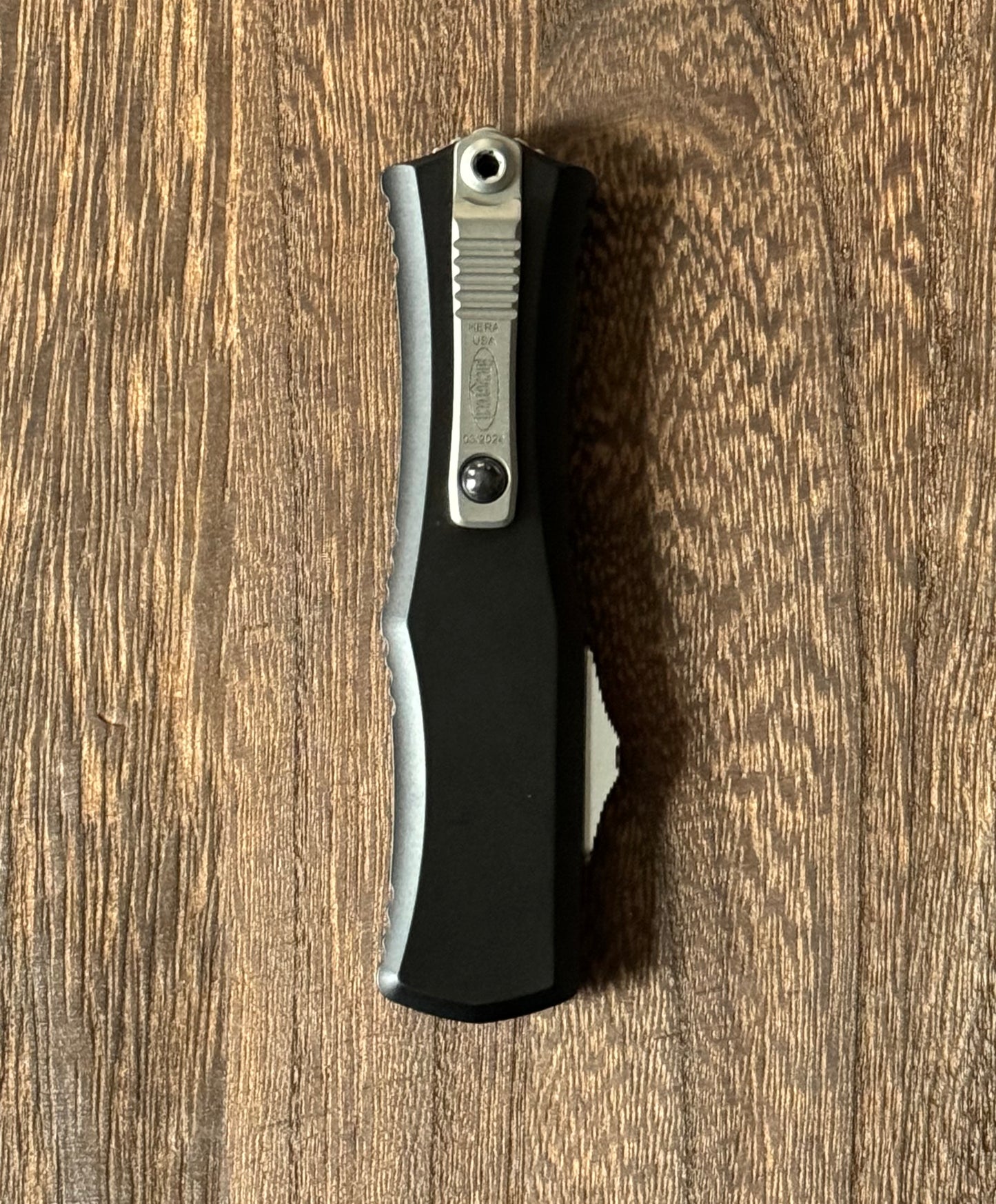 Microtech-Microtech Hera II Mini 1701M-10 Bayonet Stonewash Blade, Black Handle - Brand New-3-Urban Cutlery