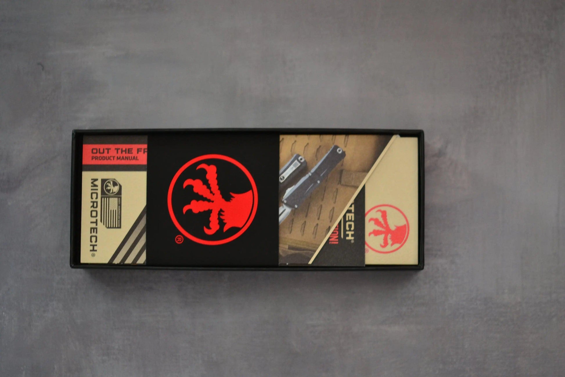 Microtech-Microtech Hera II Mini 1701M-10 Bayonet Stonewash Blade, Black Handle - Brand New-5-Urban Cutlery