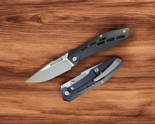 Null Knives-Null Knives Raiden R2 - Aero Black PVD Handle - Dark Stonewash Magnacut Blade-1-Urban Cutlery