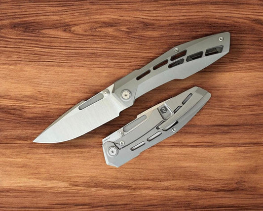 Null Knives-Null Knives Raiden R2 - Aero Blasted Handle - Belt Satin Magnacut Blade-1-Urban Cutlery