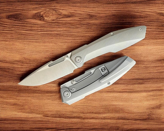 Null Knives-Null Knives Raiden R2 - Type S Blasted Handle - Belt Satin Magnacut Blade-1-Urban Cutlery