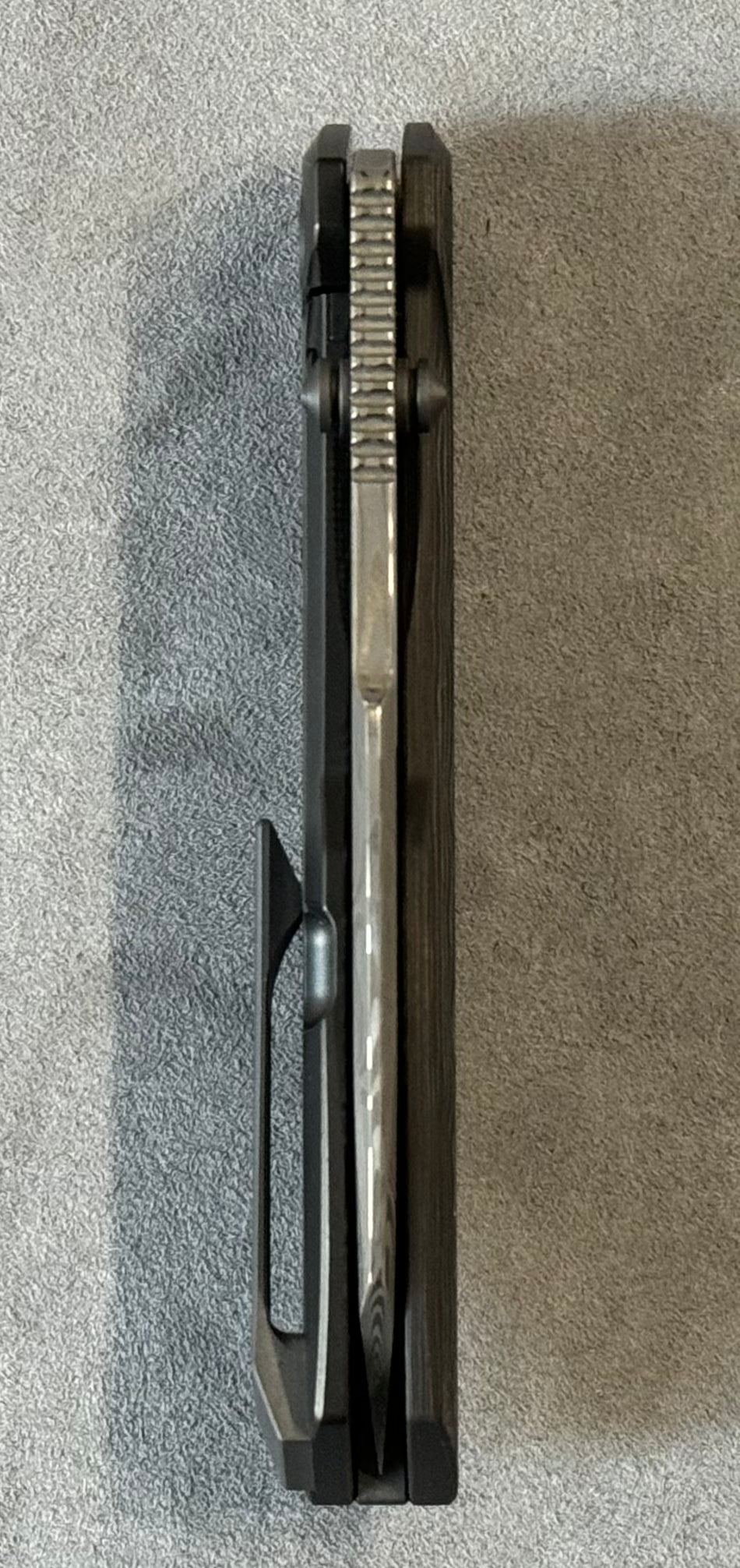 Null Knives-Null Knives Raikou - Black Camo CF w/ Thor Damasteel - Brand New-5-Urban Cutlery