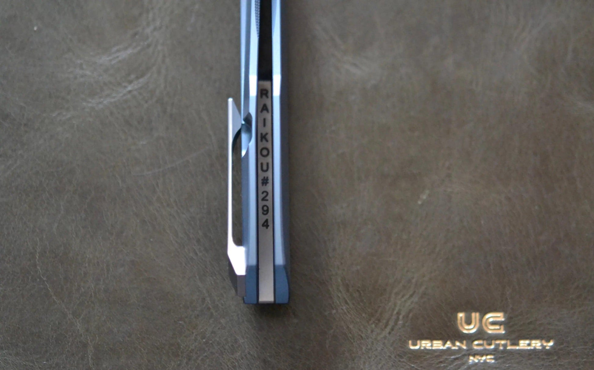 Null Knives-Null Knives Raikou - Blue/Belt Satin - Brand New-Urban Cutlery