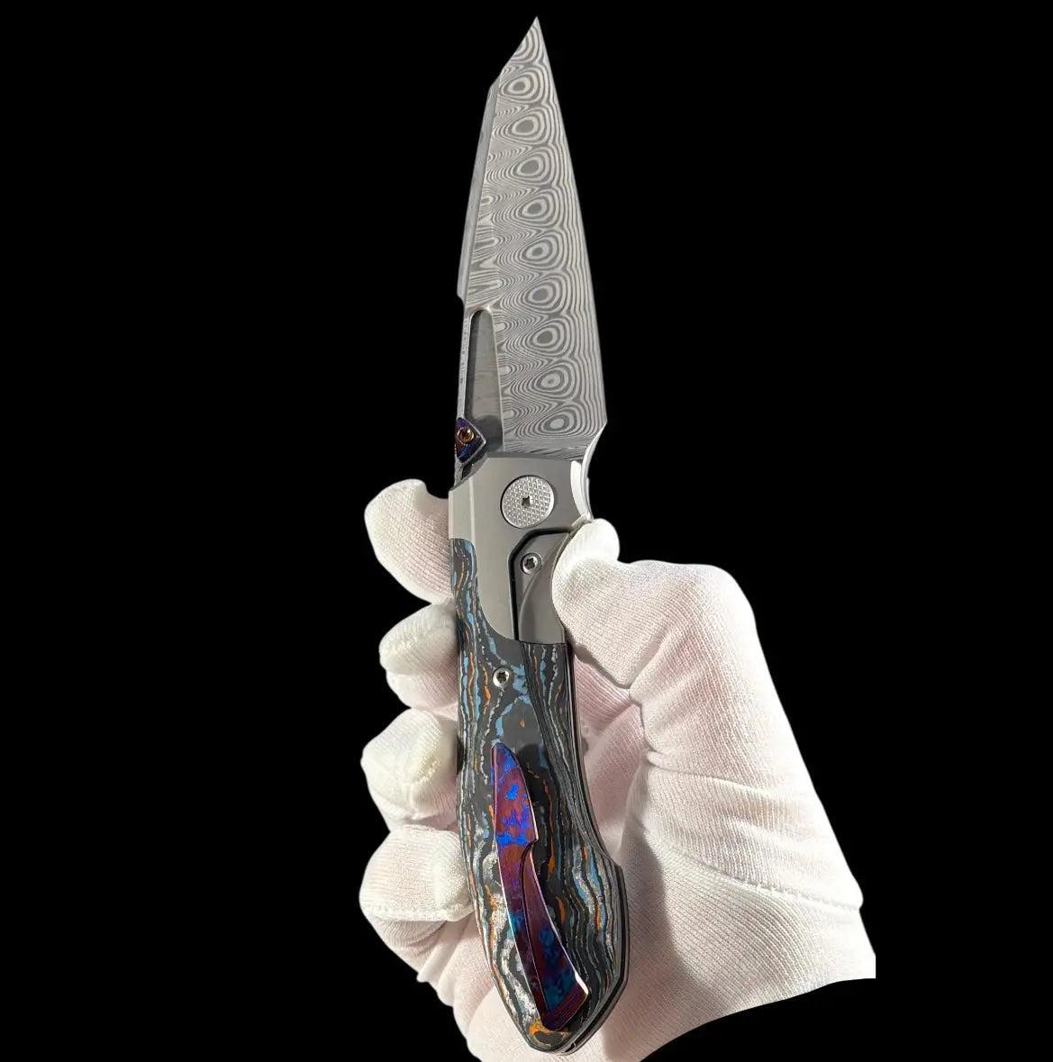 Null Knives-Null Knives UC Exclusive Voodoo - Gulf Camo Handle - Mokuti Backspacer, Clip & Thumb Grooves-2-Urban Cutlery