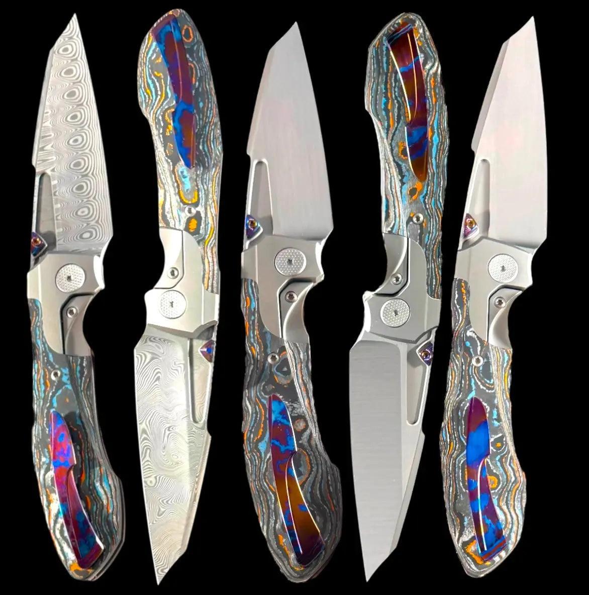 Null Knives-Null Knives UC Exclusive Voodoo - Gulf Camo Handle - Mokuti Backspacer, Clip & Thumb Grooves-Urban Cutlery