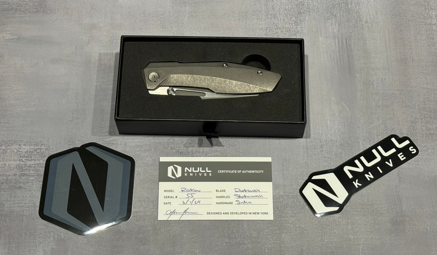 Null Knives Raikou - Staticwashed - Brand New Null Knives Urban Cutlery & Lifestyle Shoppe