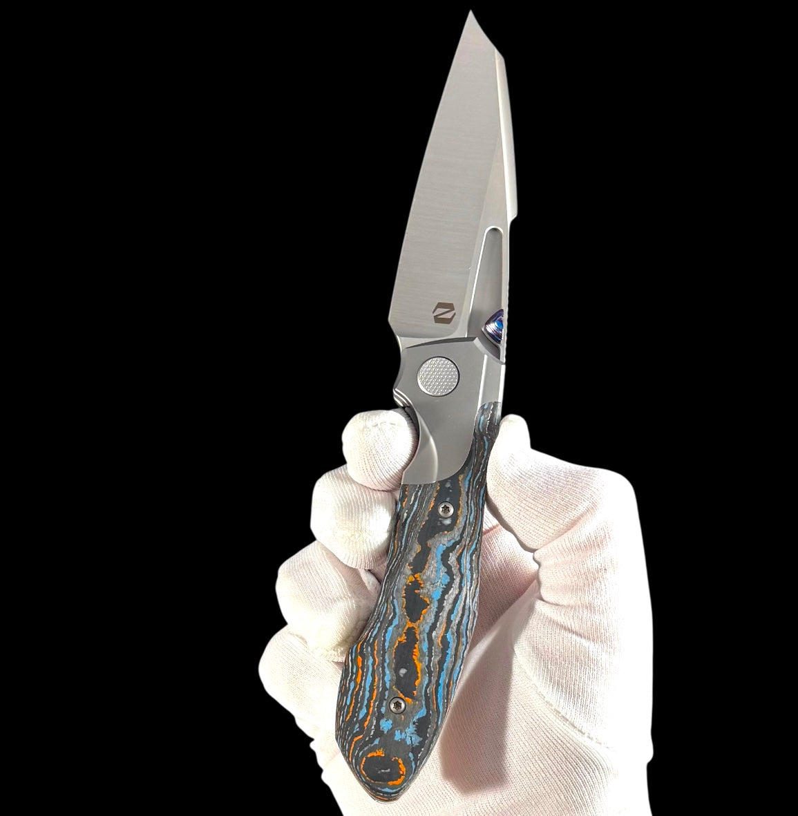 Null Knives UC Exclusive Voodoo - Gulf Camo Handle - Mokuti Backspacer, Clip & Thumb Grooves Urban Cutlery & Lifestyle Shoppe