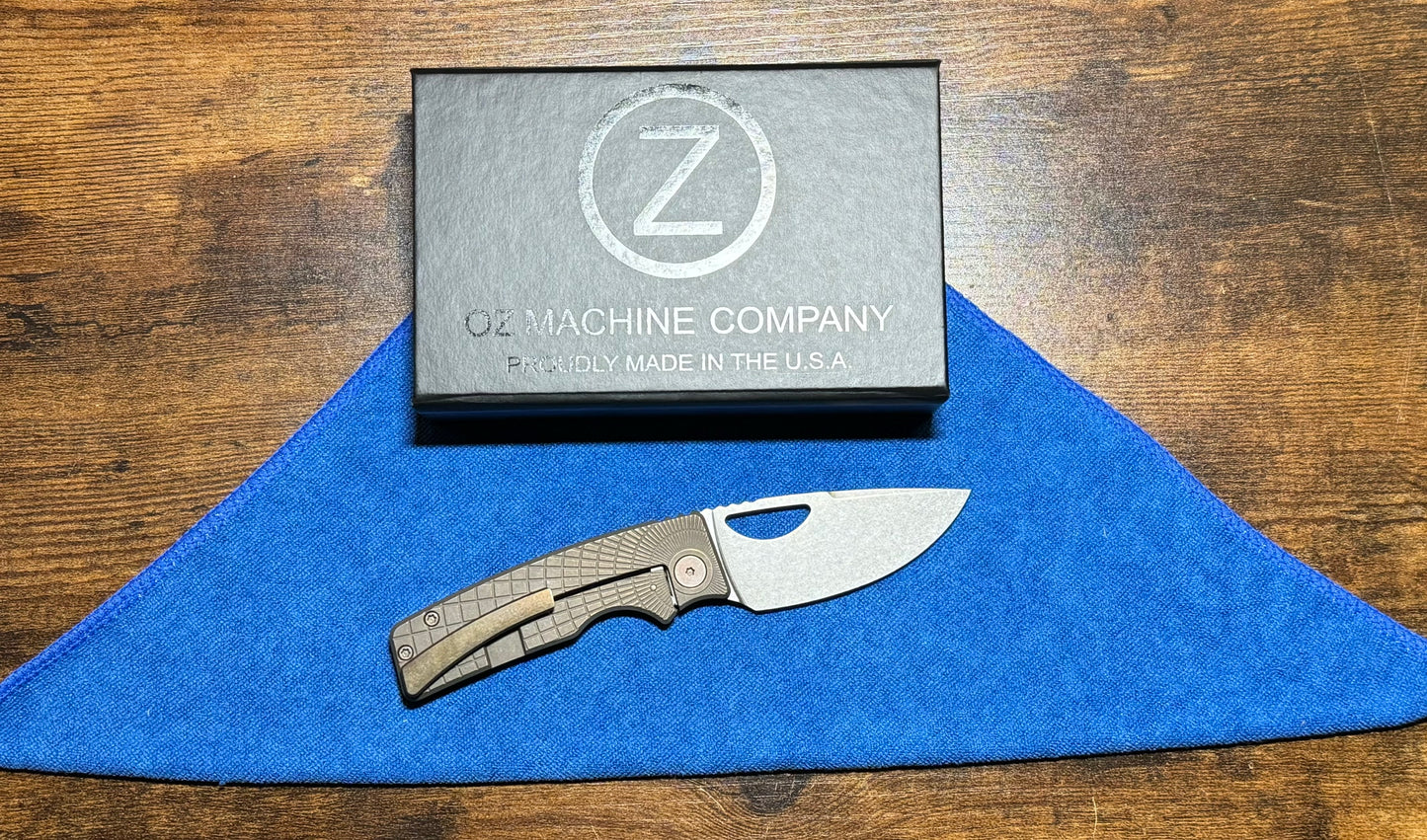 OZ Machine Company-OZ Machine Company - Roosevelt - Bronze Radial Frag - SW Magnacut Blade #2175-3-Urban Cutlery
