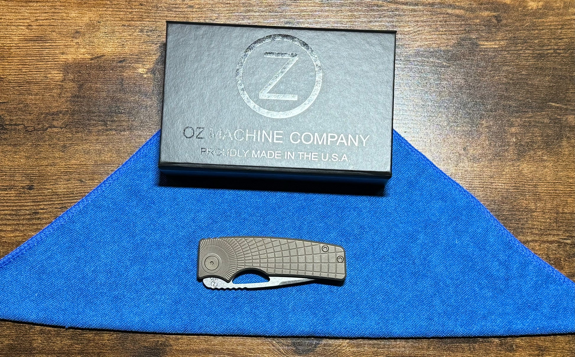 OZ Machine Company-OZ Machine Company - Roosevelt - Bronze Radial Frag - SW Magnacut Blade #2175-4-Urban Cutlery