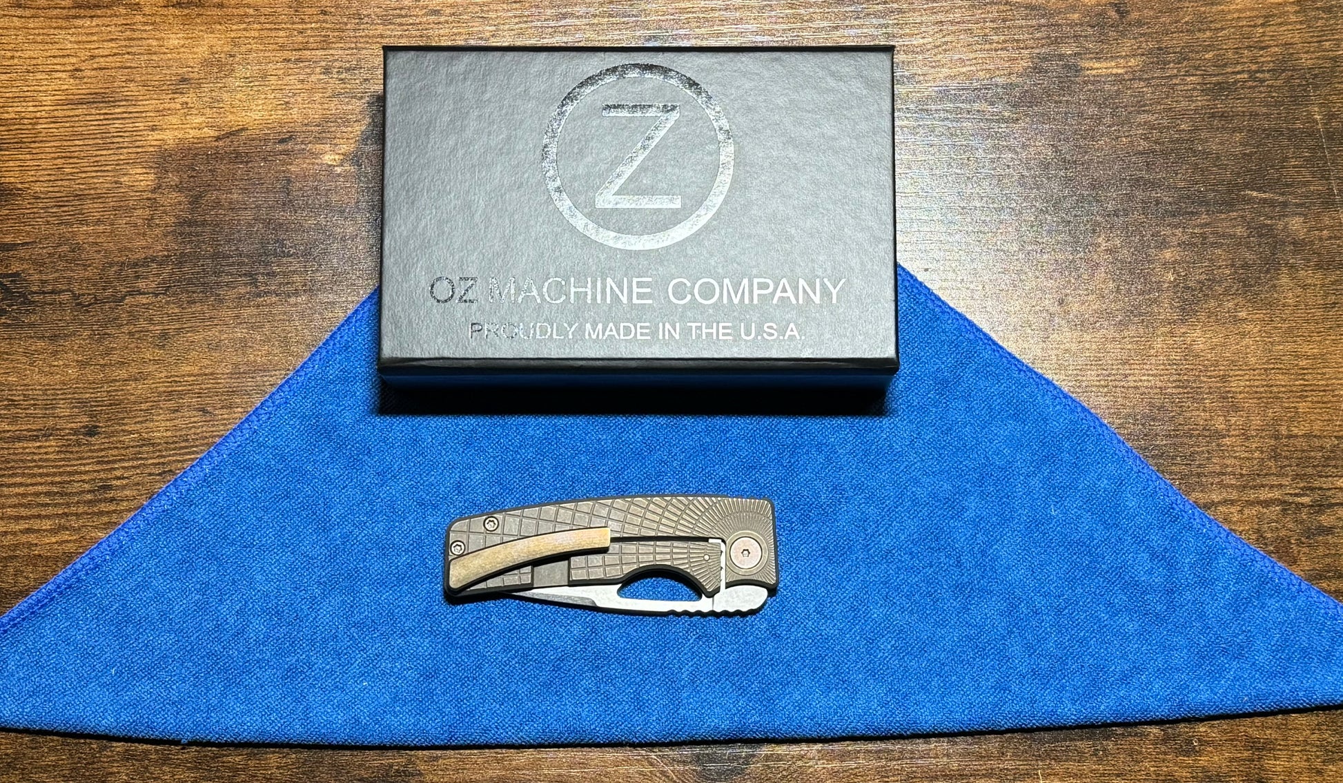 OZ Machine Company-OZ Machine Company - Roosevelt - Bronze Radial Frag - SW Magnacut Blade #2175-5-Urban Cutlery