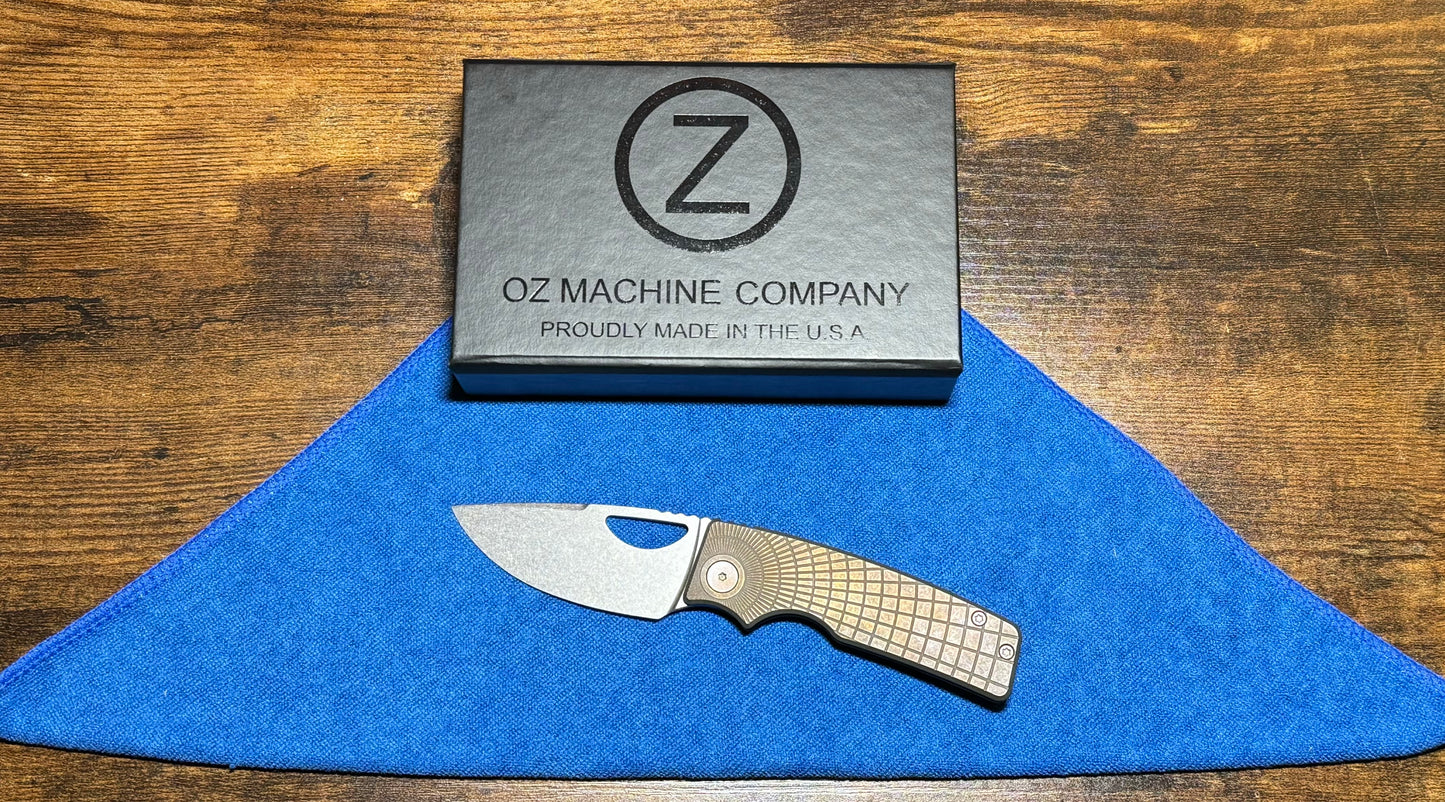 OZ Machine Company - Roosevelt - Bronze Radial Frag - SW Magnacut Blade #2175 OZ Machine Company Urban Cutlery & Lifestyle Shoppe