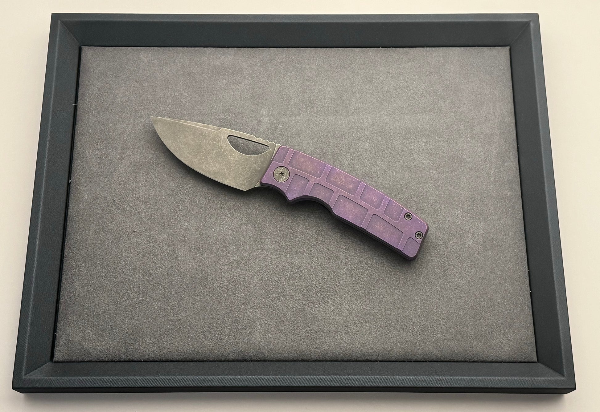 OZ Machine Company - Roosevelt ROSIE - SW Purple MAG Milled Scales - Magnacut Blade #3035 - Brand New OZ Machine Company Urban Cutlery & Lifestyle Shoppe