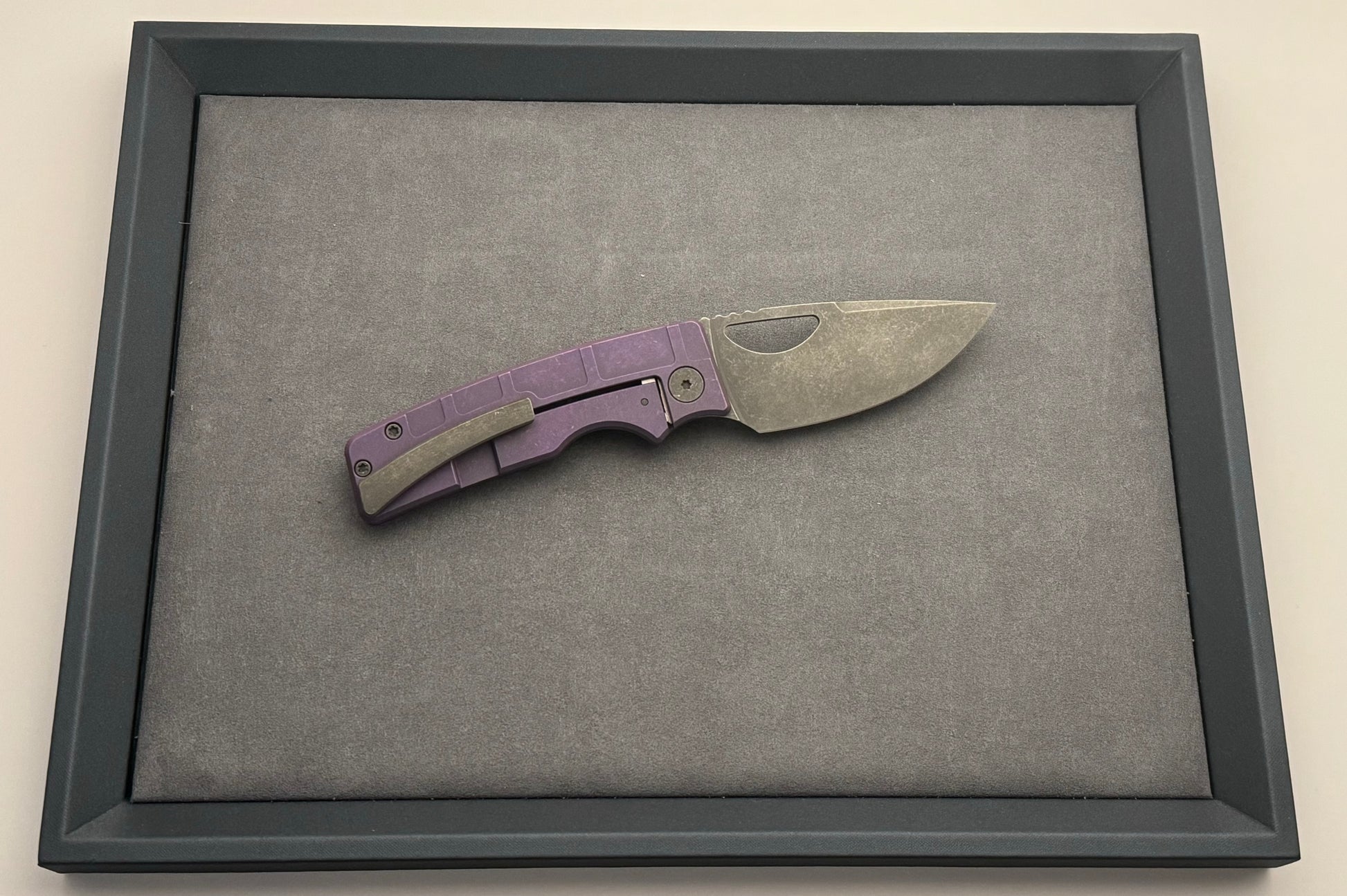 OZ Machine Company - Roosevelt ROSIE - SW Purple MAG Milled Scales - Magnacut Blade #3035 - Brand New OZ Machine Company Urban Cutlery & Lifestyle Shoppe