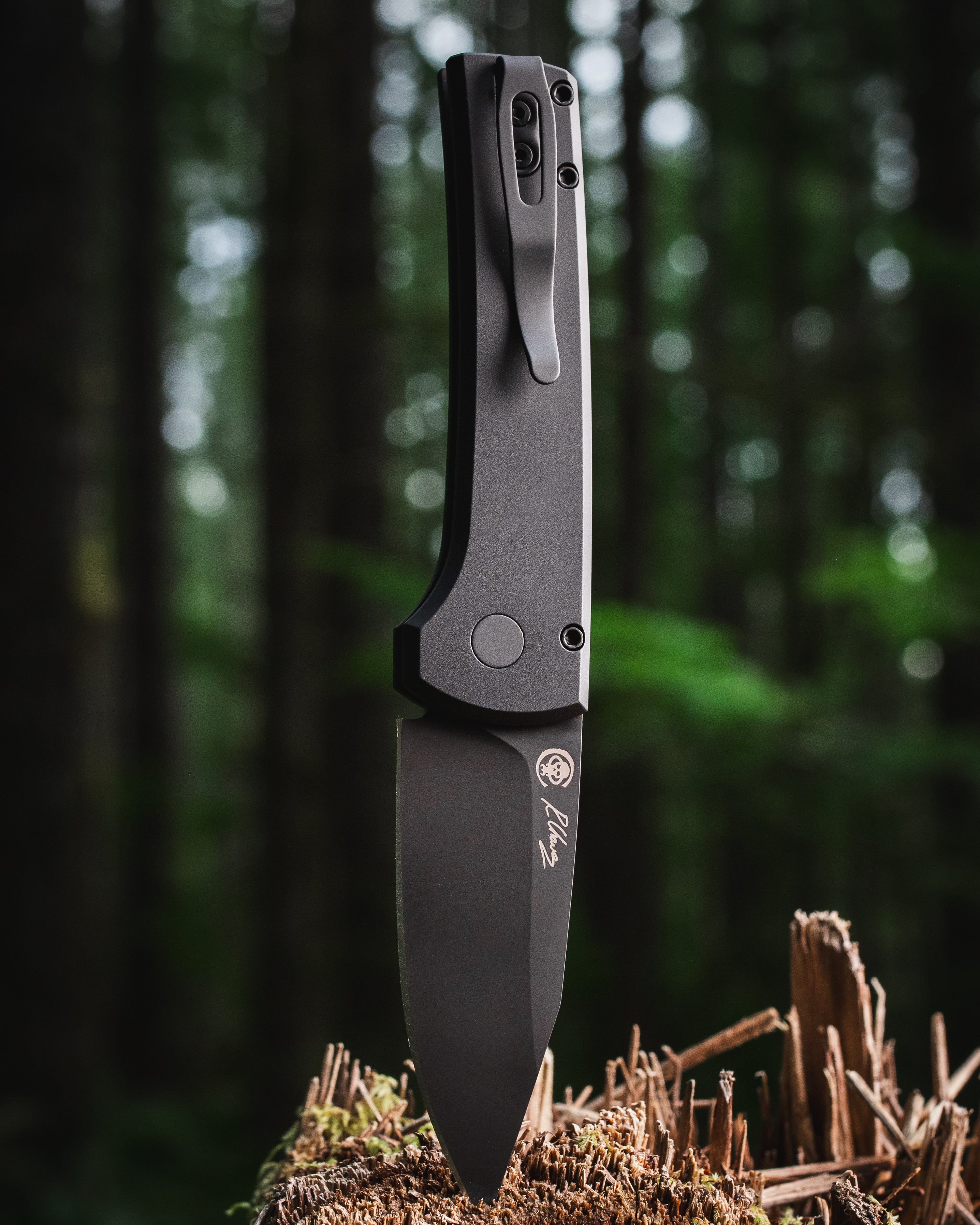 Chaves x ProTech Scapegoat RCS1103.SWAT Auto - Black Handles - DLC Black MAGNAMAX Blade - Black Hardware