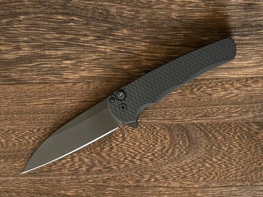 Pro-Tech 5336 Operator Edition Malibu - Black "Dragon Scale" Handle - DLC Black Wharncliffe Magnacut Blade - Tritium Button - DLC Black Clip Pro-Tech Urban Cutlery & Lifestyle Shoppe