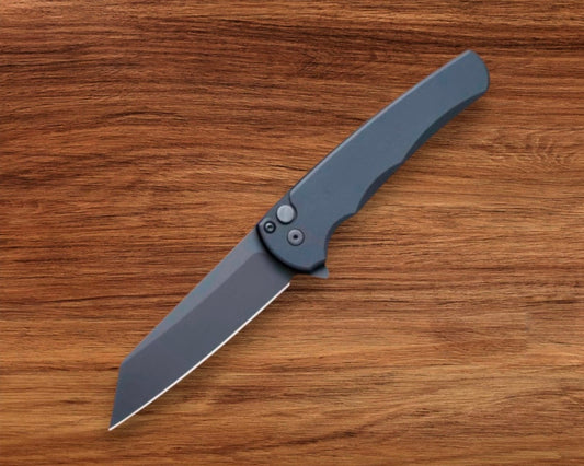 Pro-Tech 5403 Malibu - Smooth Black Handle - DLC Black Reverse Tanto Magnacut Blade - DLC Black Mini Deep Carry Clip Urban Cutlery & Lifestyle Shoppe