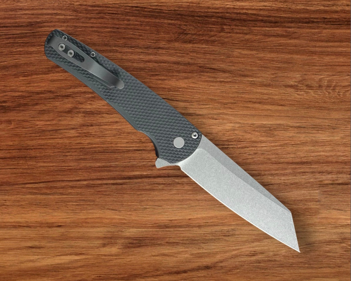 Pro-Tech 5405 Malibu - Textured Black Handle - Stonewash Reverse Tanto Magnacut Blade Urban Cutlery & Lifestyle Shoppe