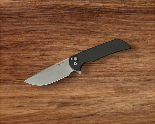 Pro-Tech Mordax (MX101) - Black Handle - Stonewash Magnacut Blade - Blasted Mini Deep Carry Clip Urban Cutlery & Lifestyle Shoppe