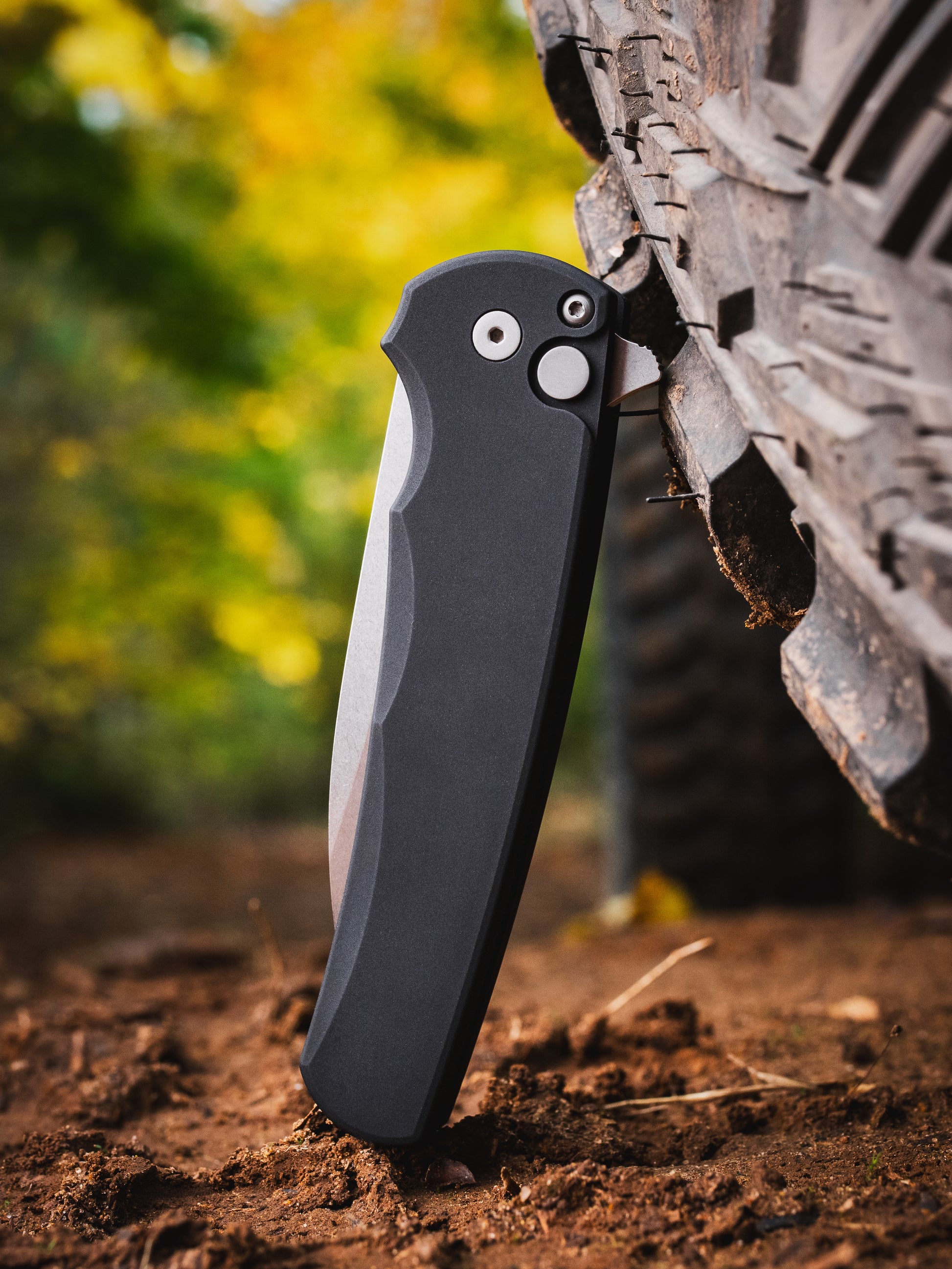 Pro-Tech-Pro-Tech 5301 Malibu - Black Handle - Stonewash Magnacut Wharncliffe Blade-Urban Cutlery