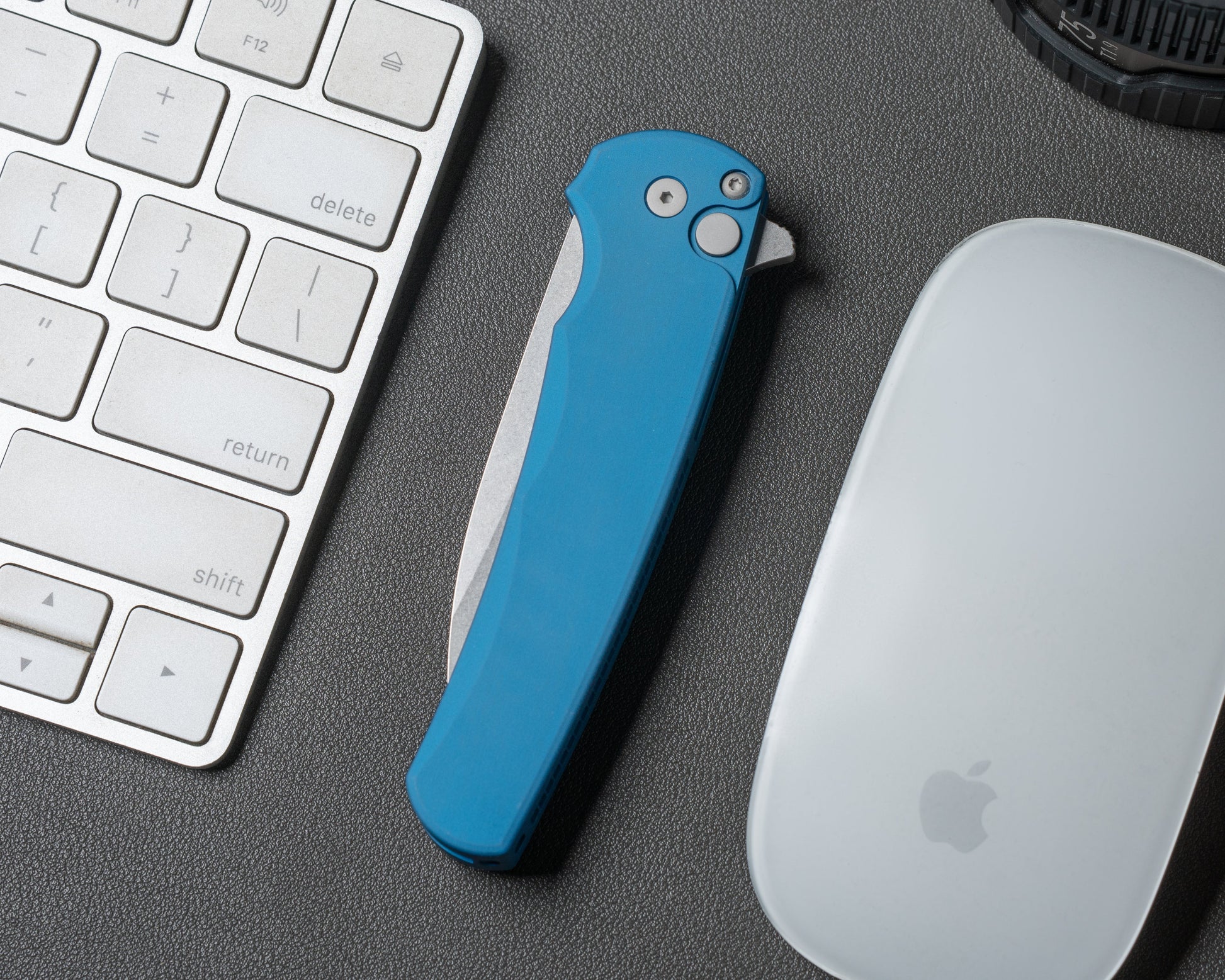 Pro-Tech-Pro-Tech 5301.Blue Malibu - Blue Handle - Stonewash Magnacut Wharncliffe Blade-Urban Cutlery