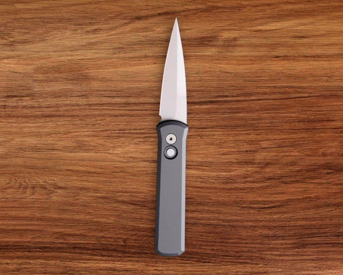 Pro-Tech-Pro-Tech 720 Godson - Black Handles - Bead Blasted Blade-1-Urban Cutlery