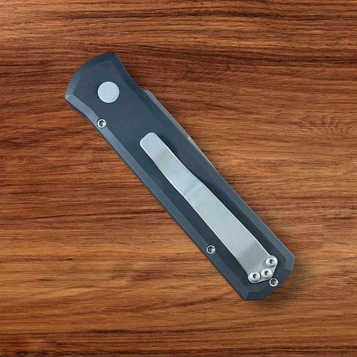 Pro-Tech-Pro-Tech 720 Godson - Black Handles - Bead Blasted Blade-4-Urban Cutlery