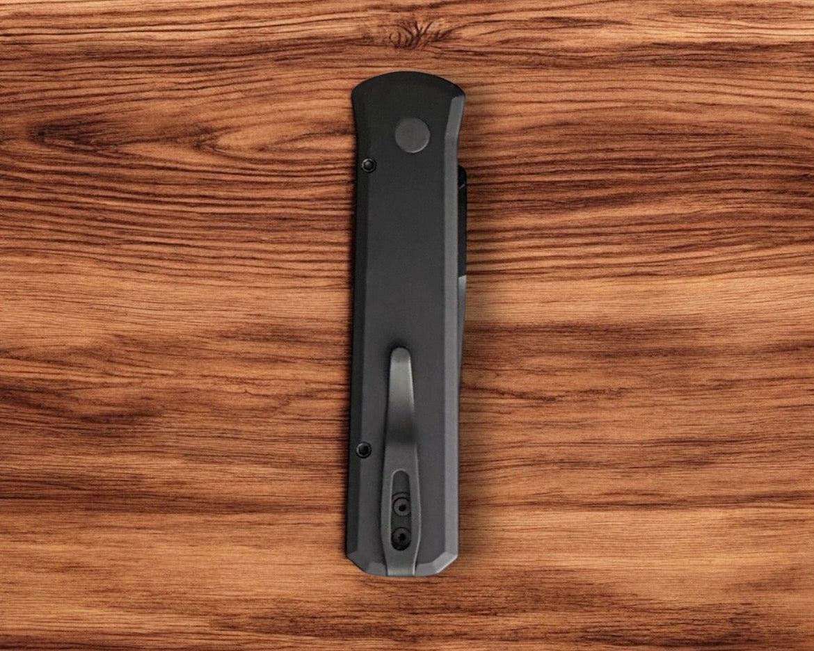 Pro-Tech-Pro-Tech 7214.Violet.CF.20CV Godson AUTO - Violet Marble Carbon Fiber Inlay Handles - DLC Satin 20CV Blade - Black Lip Pearl Button-5-Urban Cutlery