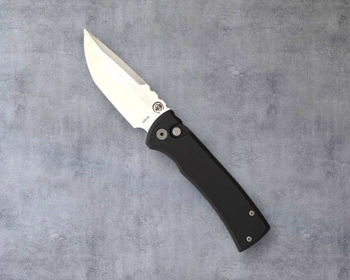 Pro-Tech-Pro-Tech Chaves Redencion Auto "Factory Seconds" - Black Handles - Stonewash S35vn Blade-Urban Cutlery