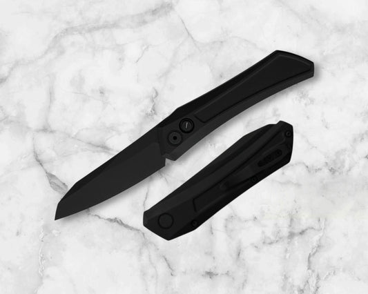 Pro-Tech-Pro-Tech DS103.Operator Dmitry Sinkevich Design Oligarch Auto - OPERATOR EDITION - Solid Black Handles - Sterile Black DLC Magnacut Blade - Tritium Push Button-1-Urban Cutlery