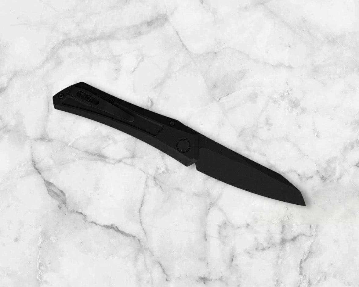 Pro-Tech-Pro-Tech DS103.Operator Dmitry Sinkevich Design Oligarch Auto - OPERATOR EDITION - Solid Black Handles - Sterile Black DLC Magnacut Blade - Tritium Push Button-3-Urban Cutlery