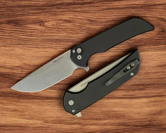 Pro-Tech-Pro-Tech Mordax (MX101) - Black Handle - Stonewash Magnacut Blade - Blasted Mini Deep Carry Clip-1-Urban Cutlery