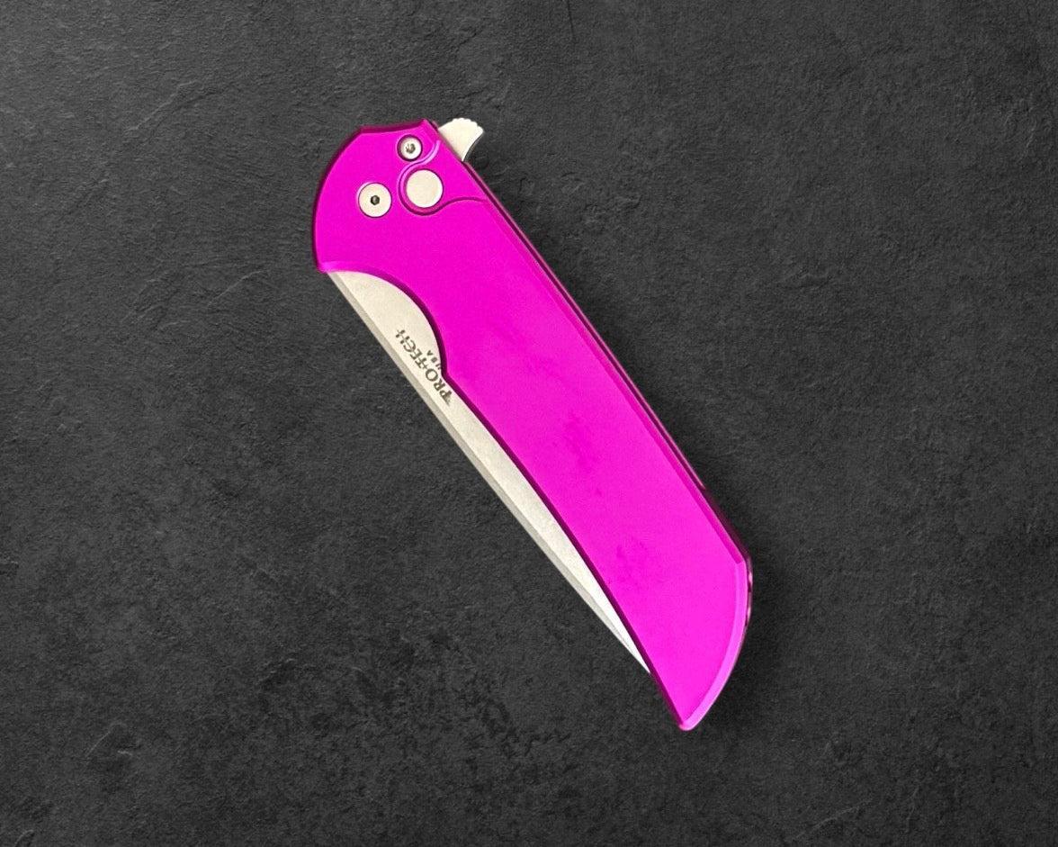 Pro-Tech-Pro-Tech Mordax (MX101-PURPLE) - Purple Handle - Stonewash Magnacut Blade - Blasted Mini Deep Carry Clip-4-Urban Cutlery