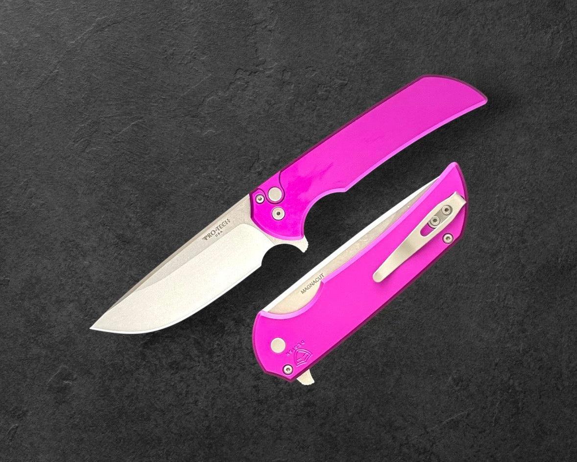 Pro-Tech-Pro-Tech Mordax (MX101-PURPLE) - Purple Handle - Stonewash Magnacut Blade - Blasted Mini Deep Carry Clip-Urban Cutlery