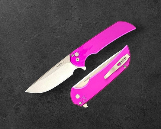 Pro-Tech-Pro-Tech Mordax (MX101-PURPLE) - Purple Handle - Stonewash Magnacut Blade - Blasted Mini Deep Carry Clip-Urban Cutlery