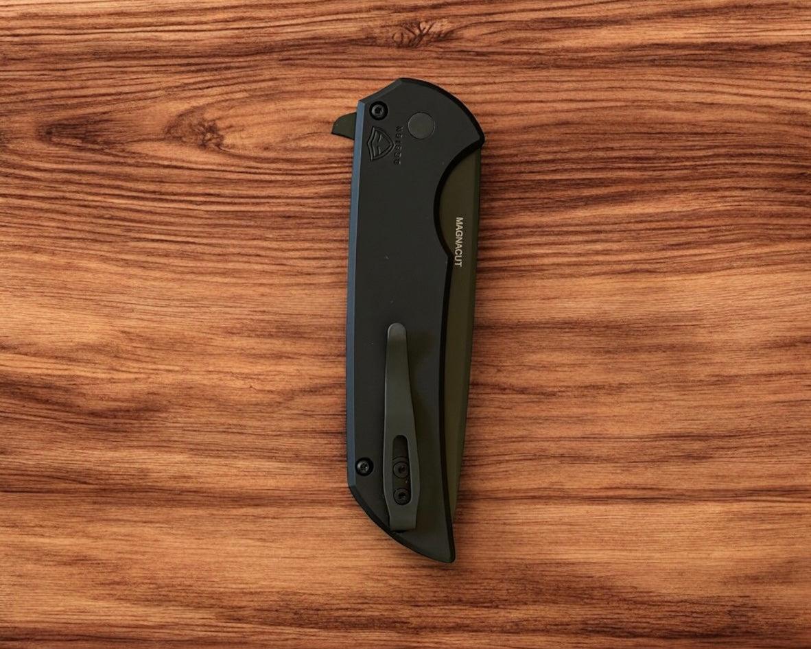 Pro-Tech-Pro-Tech Mordax (MX103) - Black Handle - DLC Black Magnacut Blade - DLC Black Mini Deep Carry Clip-5-Urban Cutlery