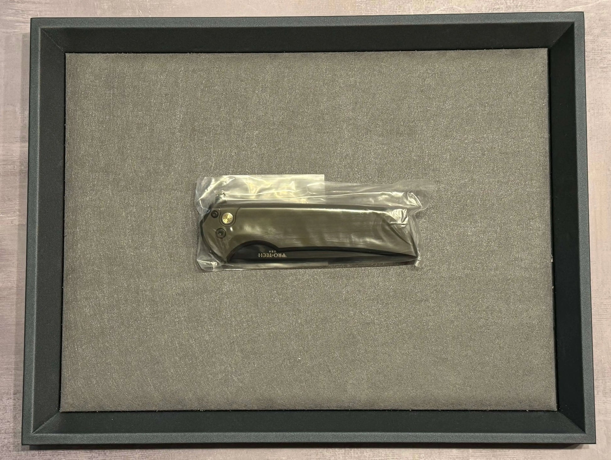 Pro-Tech-Pro-Tech NYCKS Special Mordax Wharncliffe - Green Handle - Mosaic Pin Push Button - DLC Black Magnacut Blade /25 - Brand New-8-Urban Cutlery