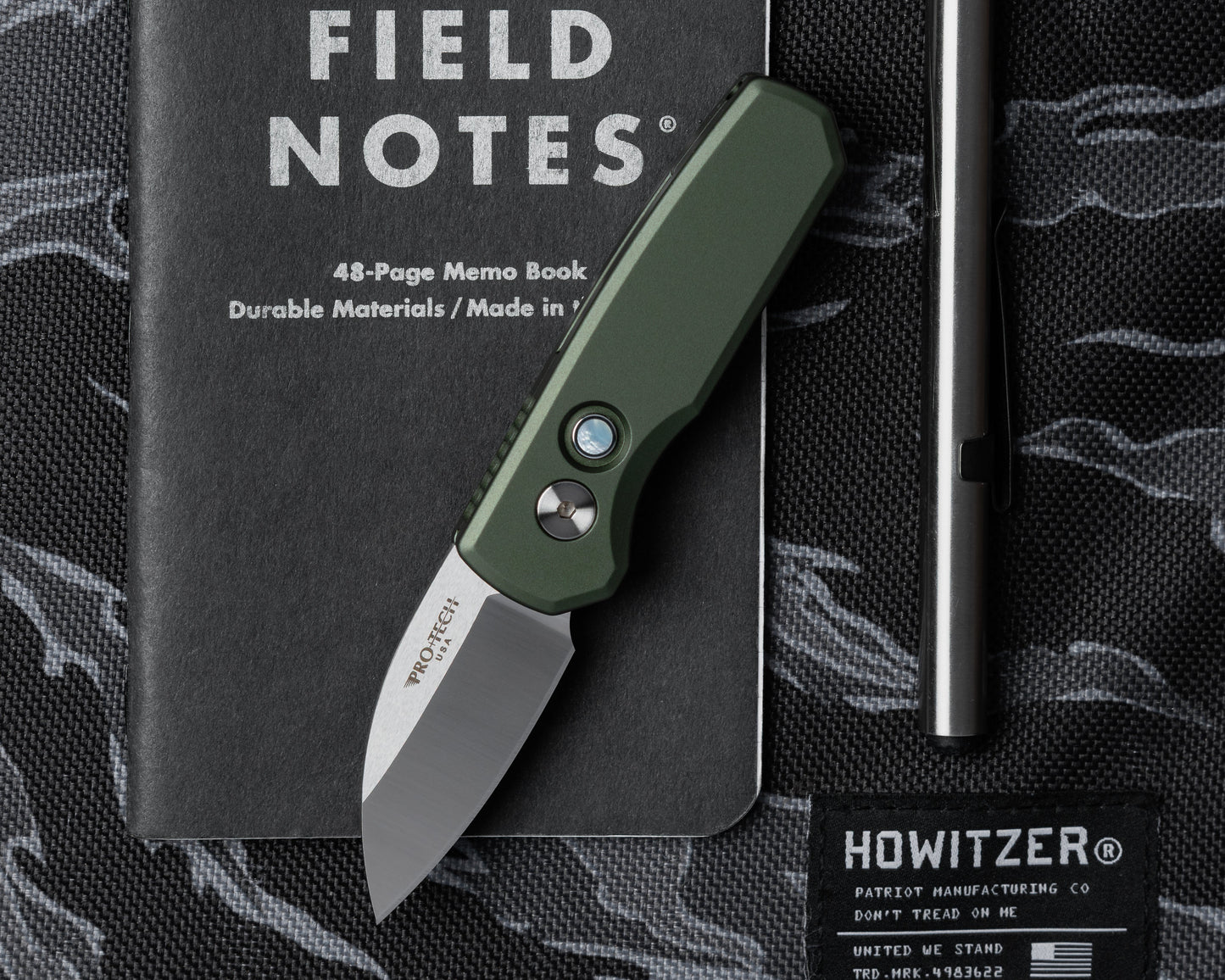 Pro-Tech-Pro-Tech R5300.LTD.Green Runt AUTO - Smooth Green Handle - Machine Satin MAGNACUT Wharncliffe Blade - Pearl Button - Satin Hardware-1-Urban Cutlery