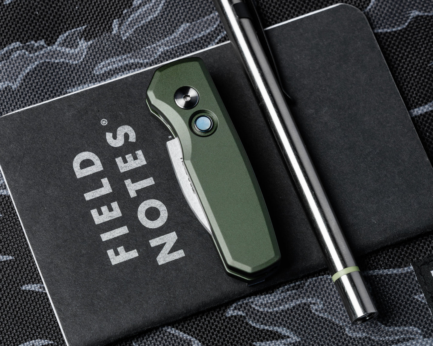 Pro-Tech-Protech R5300.LTD.Green Runt AUTO - Smooth Green Handle - Machine Satin MAGNACUT Wharncliffe Blade - Pearl Button - Satin Hardware-Urban Cutlery