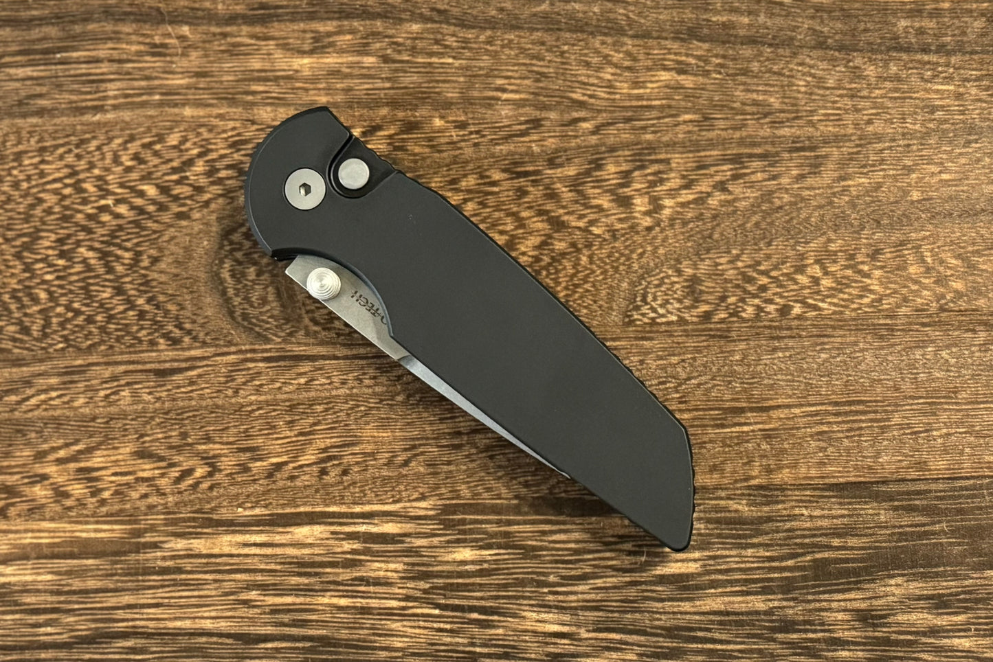 Pro-Tech TR-3 INTEGRITY Manual - Black Handle - Stonewash S35vn Blade - Black DLC Coated Mini Deep Carry Clip Pro-Tech Urban Cutlery & Lifestyle Shoppe