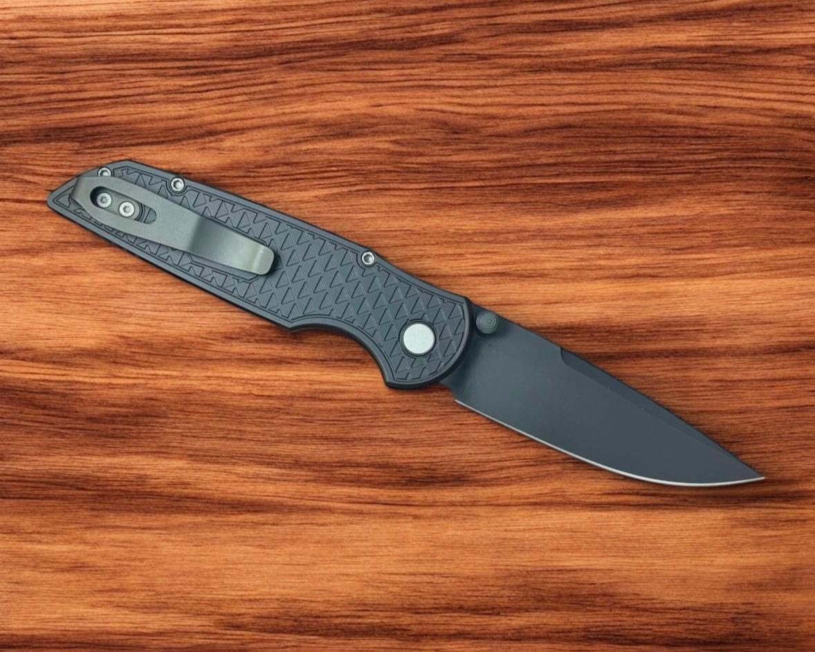 Pro-Tech TR-3 INTEGRITY Manual - Relic Textured Black Handle - DLC Black S35vn Blade - Black Wide Deep Carry Clip-Pro-Tech-Urban Cutlery & Lifestyle Shoppe