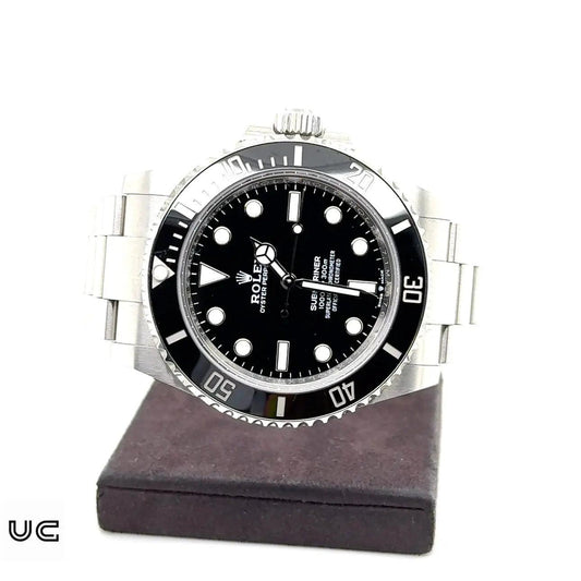 Rolex-Rolex Submariner (No Date) - 2023 Black Dial - Oyster Bracelet - 124060-Urban Cutlery